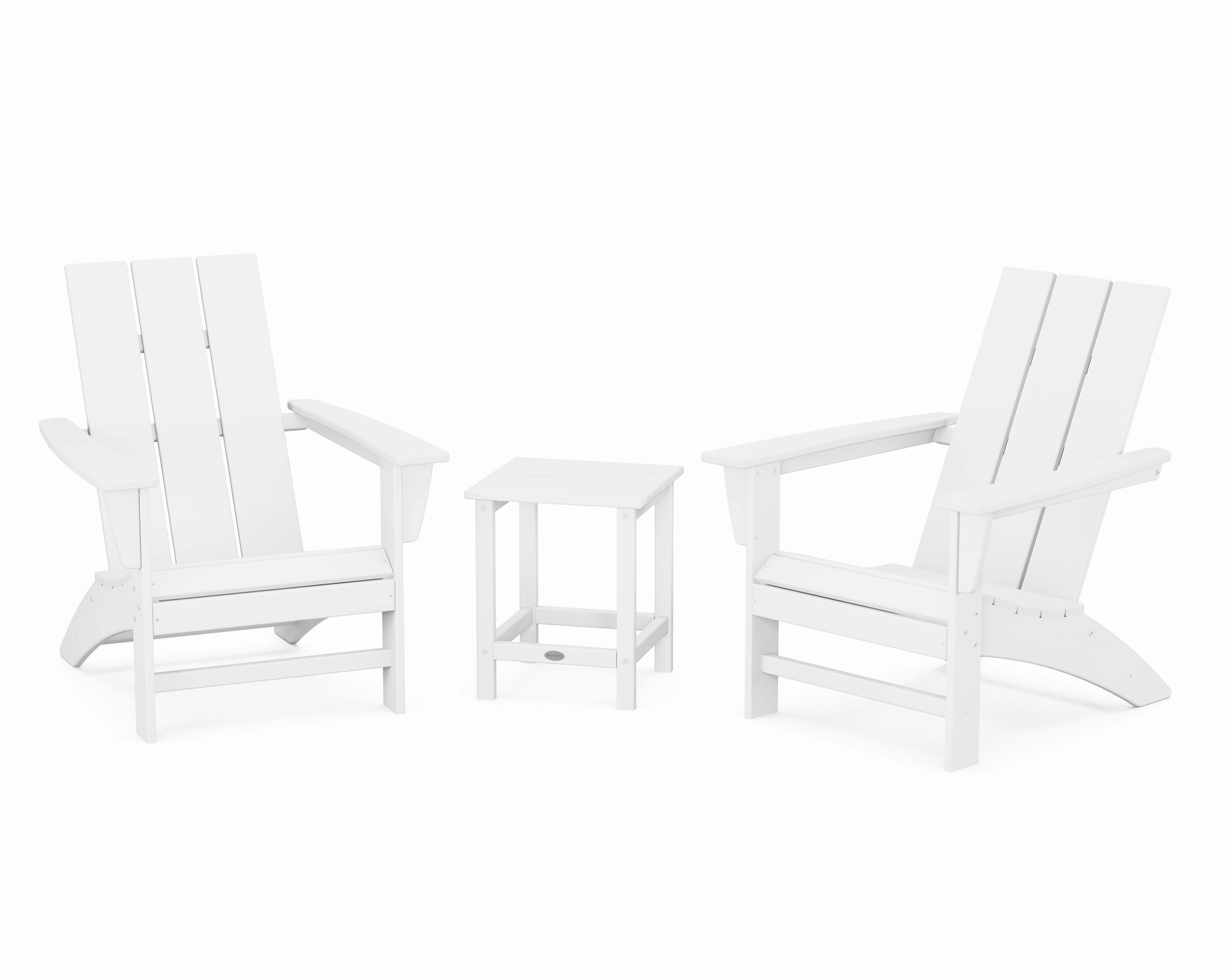 Modern 3-Piece Adirondack Set with Long Island 18" Side Table