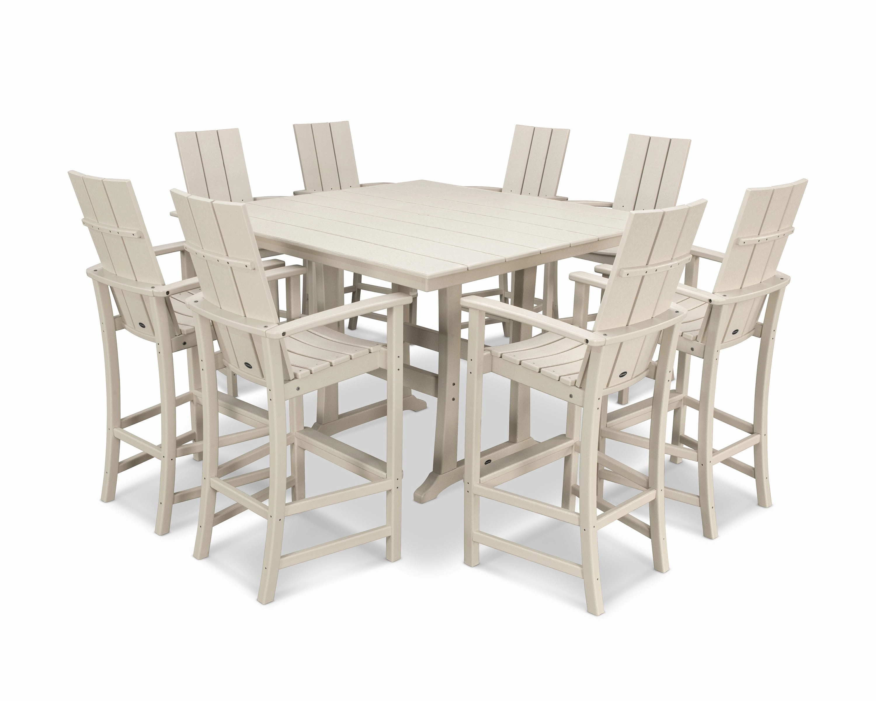 Modern Adirondack 9-Piece Farmhouse Trestle Bar Set