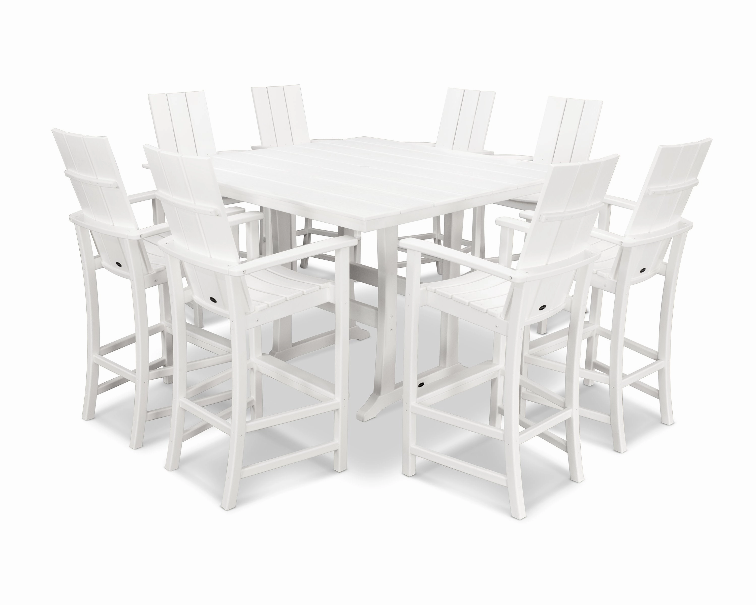 Modern Adirondack 9-Piece Farmhouse Trestle Bar Set