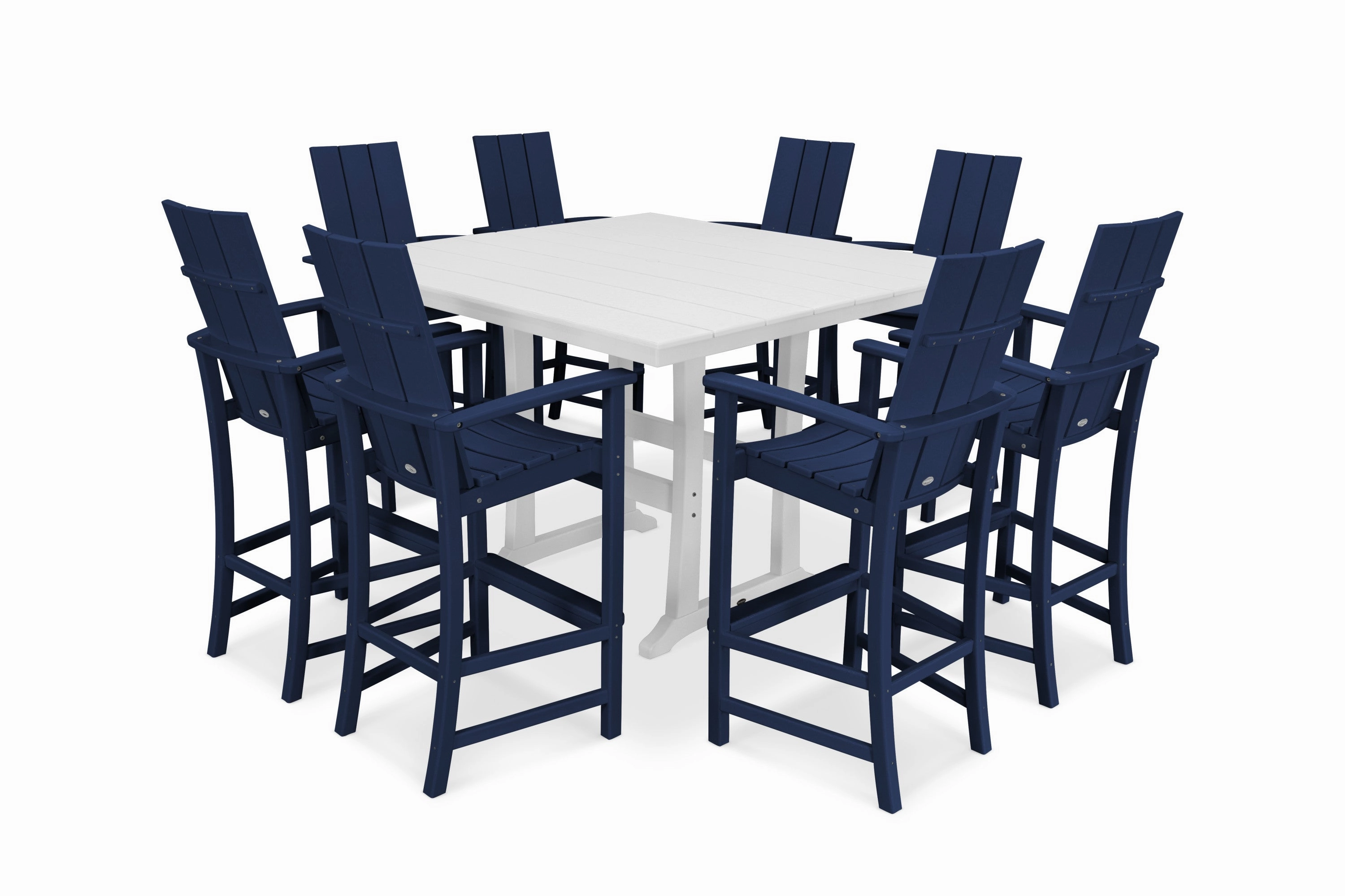Modern Adirondack 9-Piece Farmhouse Trestle Bar Set