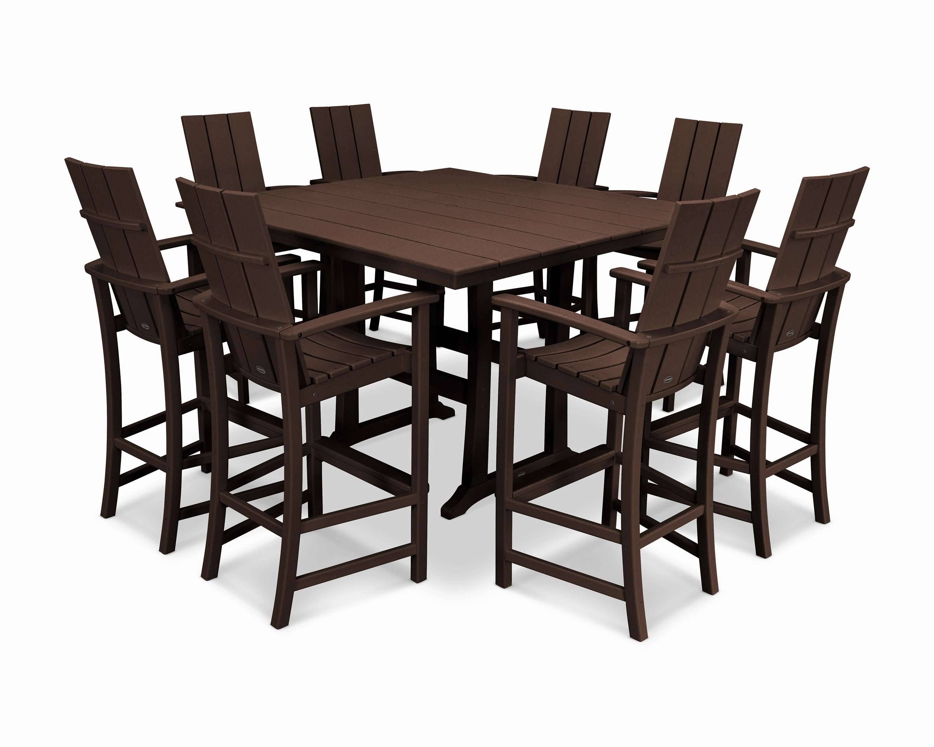 Modern Adirondack 9-Piece Farmhouse Trestle Bar Set