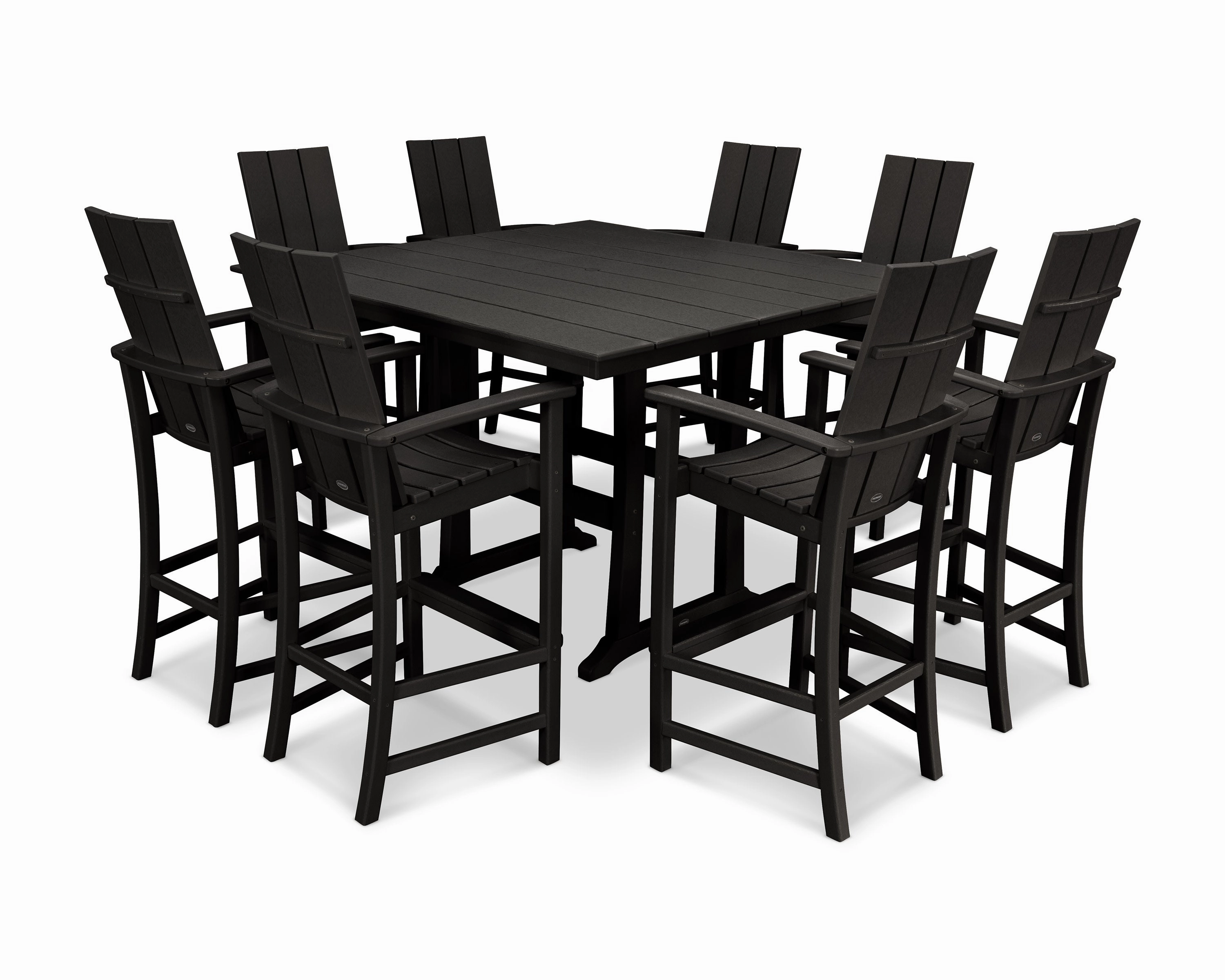 Modern Adirondack 9-Piece Farmhouse Trestle Bar Set
