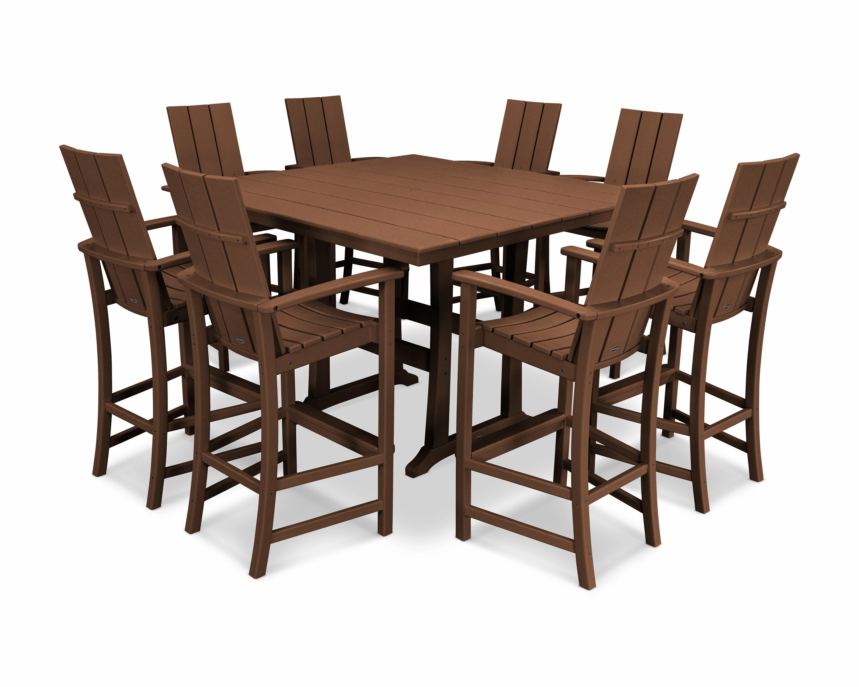 Modern Adirondack 9-Piece Farmhouse Trestle Bar Set