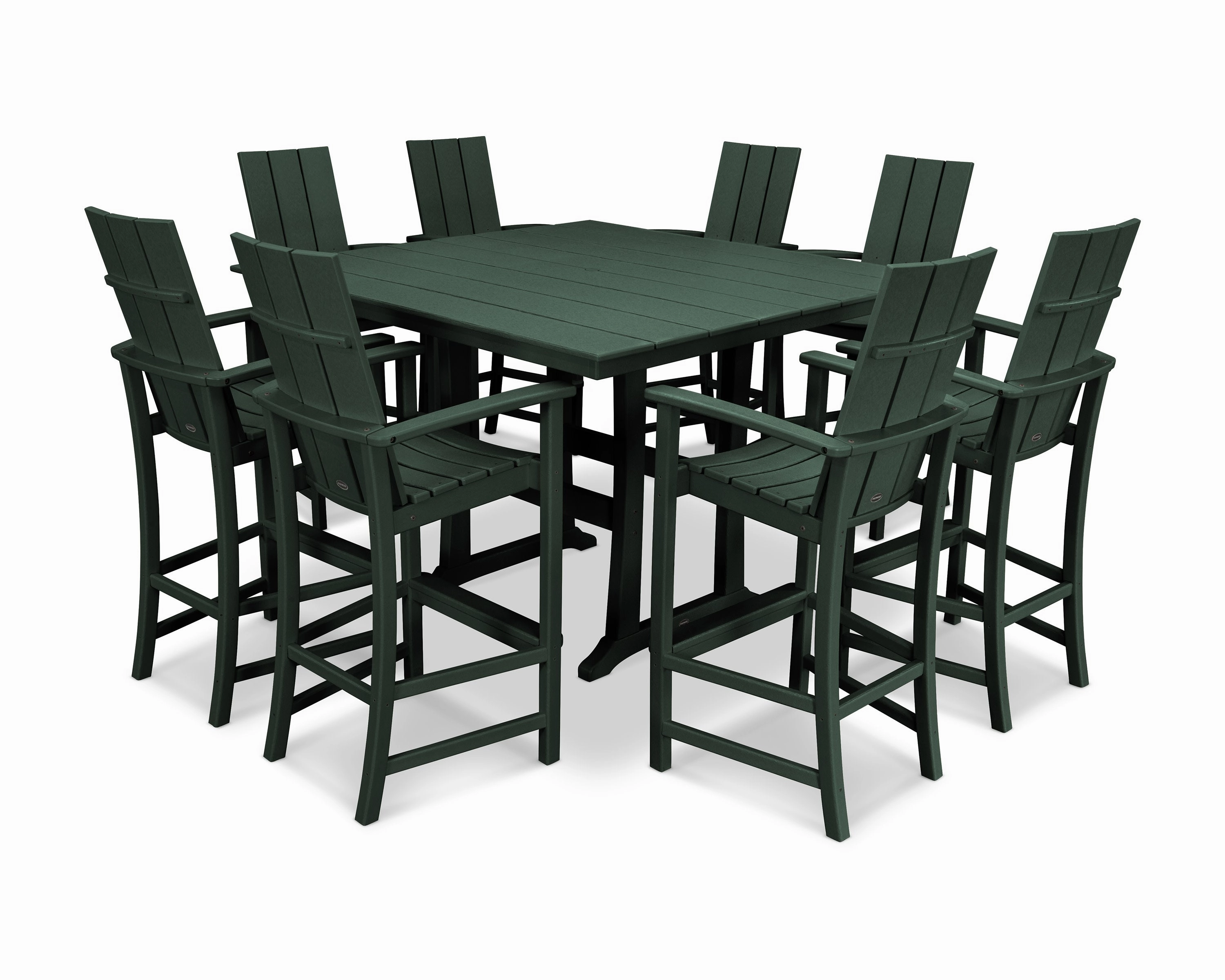 Modern Adirondack 9-Piece Farmhouse Trestle Bar Set