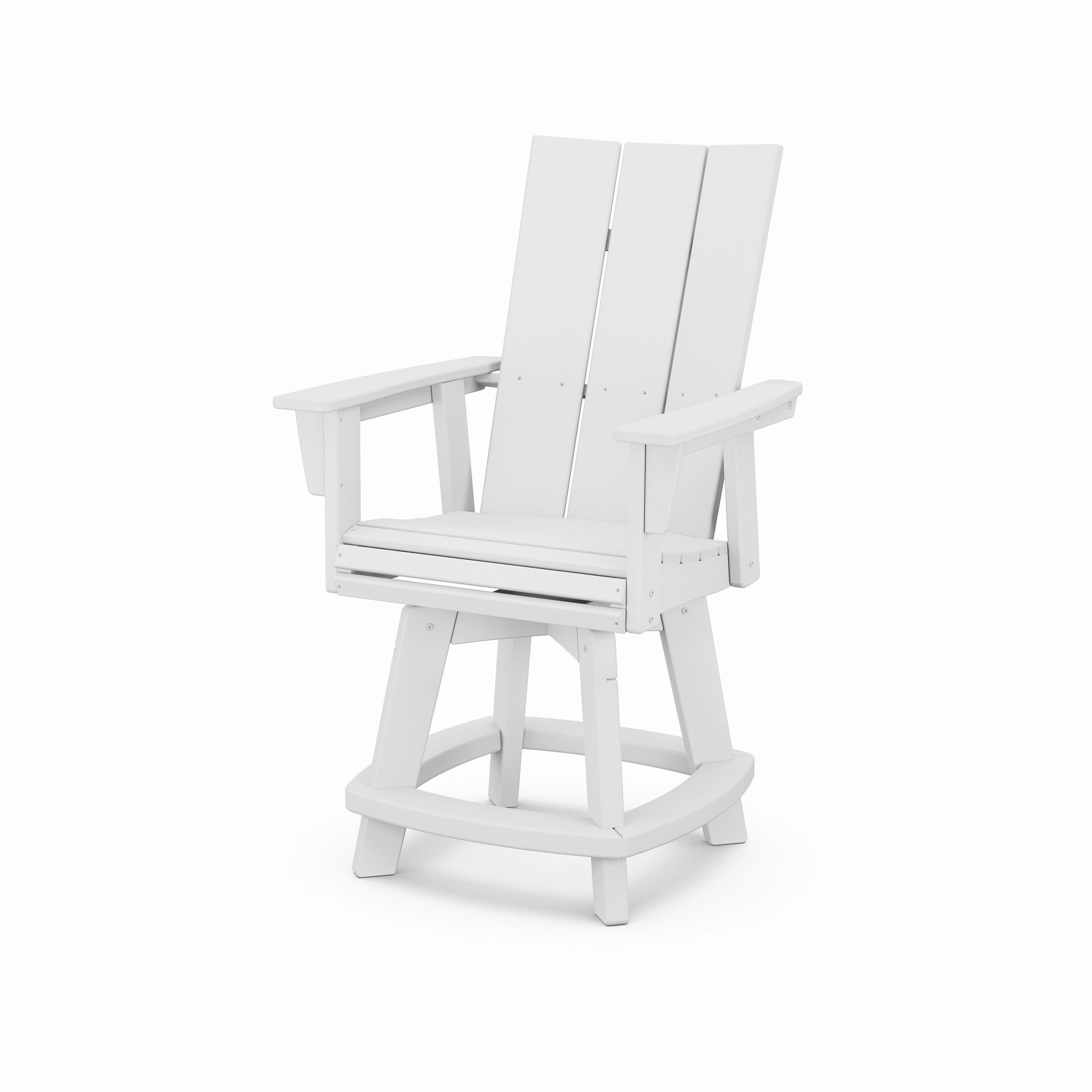 Modern Curveback Adirondack Swivel Counter Chair