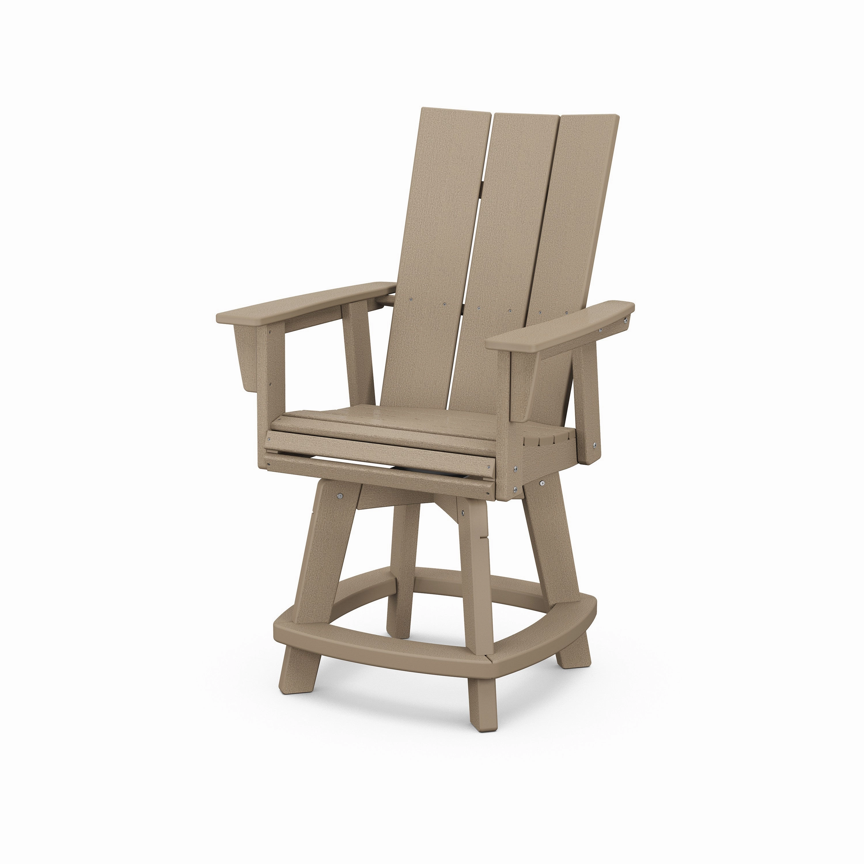 Modern Curveback Adirondack Swivel Counter Chair