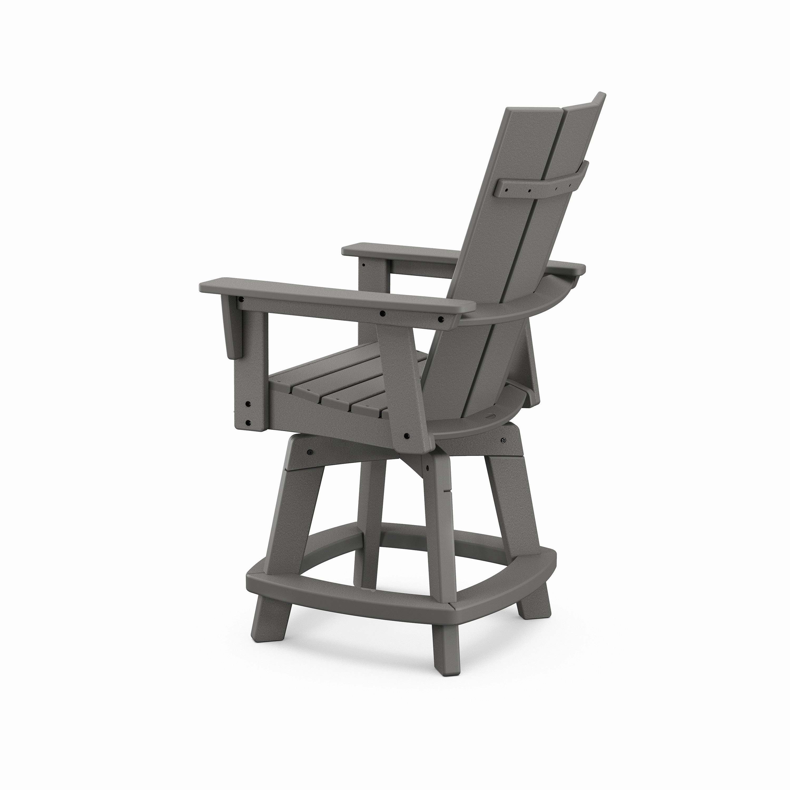 Modern Curveback Adirondack Swivel Counter Chair