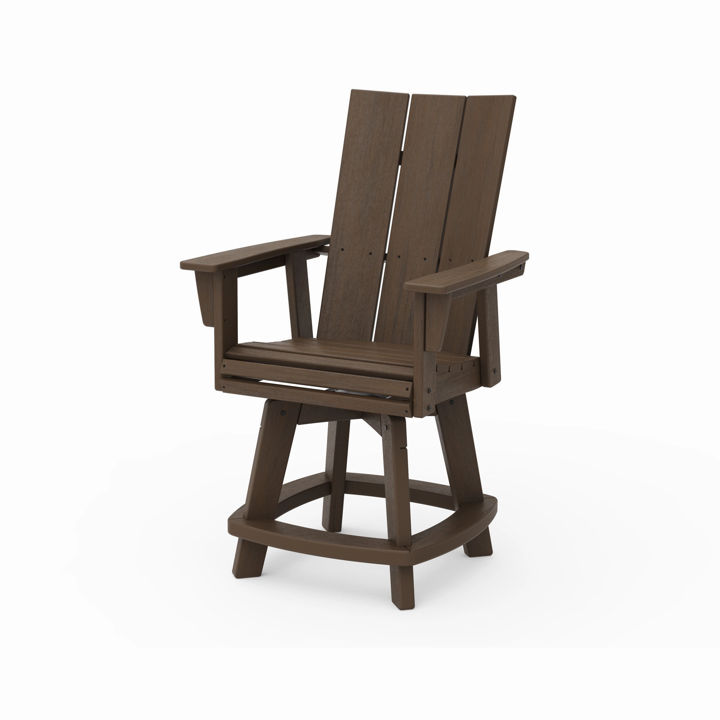 Modern Curveback Adirondack Swivel Counter Chair