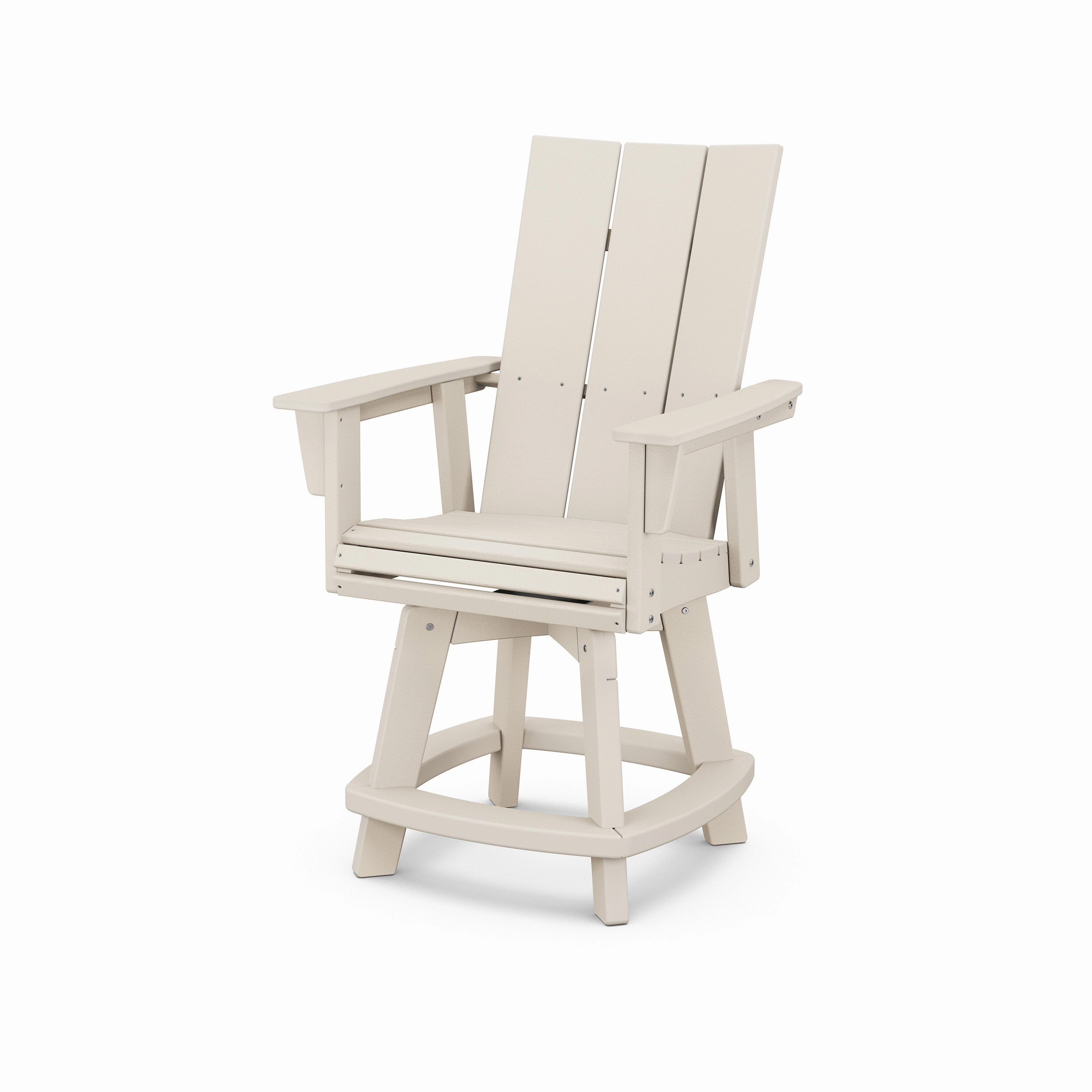 Modern Curveback Adirondack Swivel Counter Chair