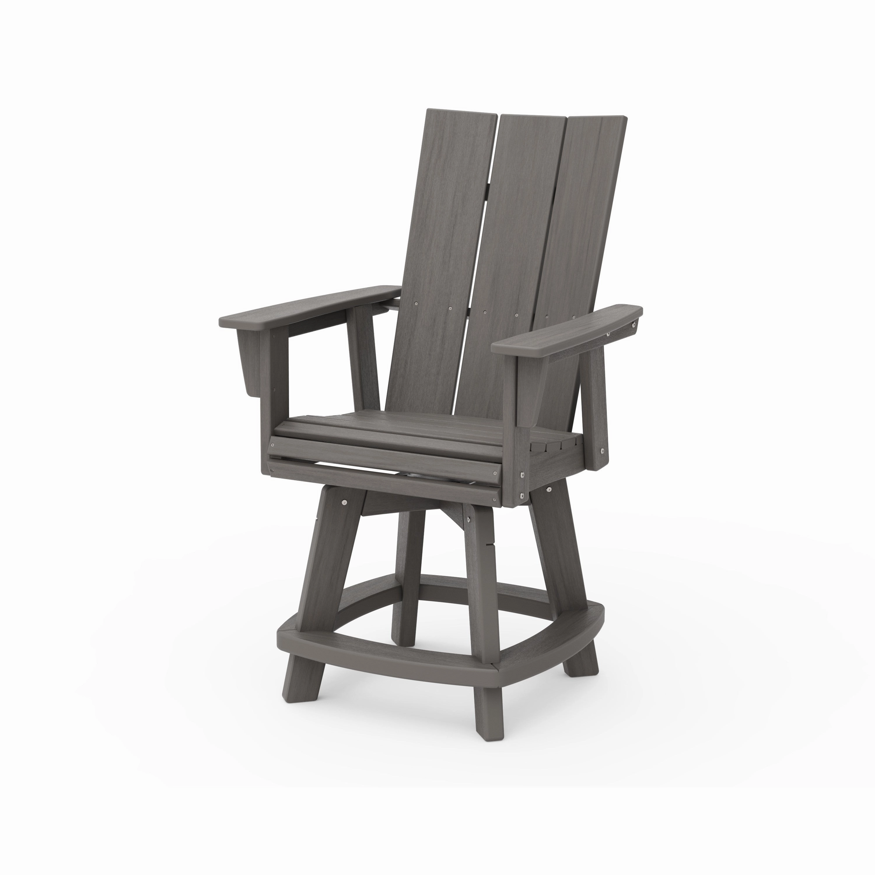 Modern Curveback Adirondack Swivel Counter Chair