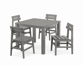 Modern Studio Plaza Chair 5-Piece Parsons Dining Setoutdoor patio furniture set