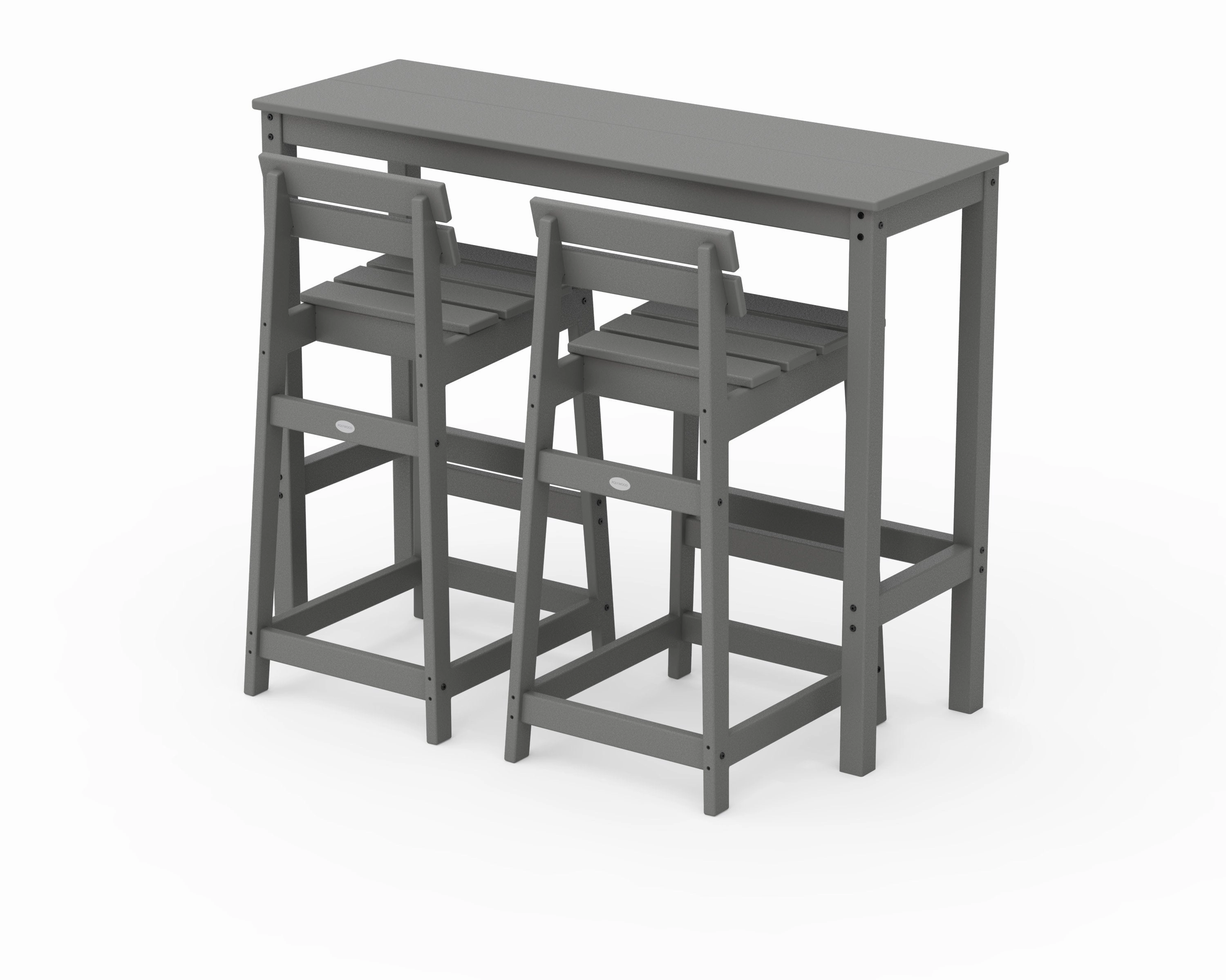 Modern Studio Plaza Lowback Bar Chair 3-Piece Balcony Setoutdoor patio furniture set