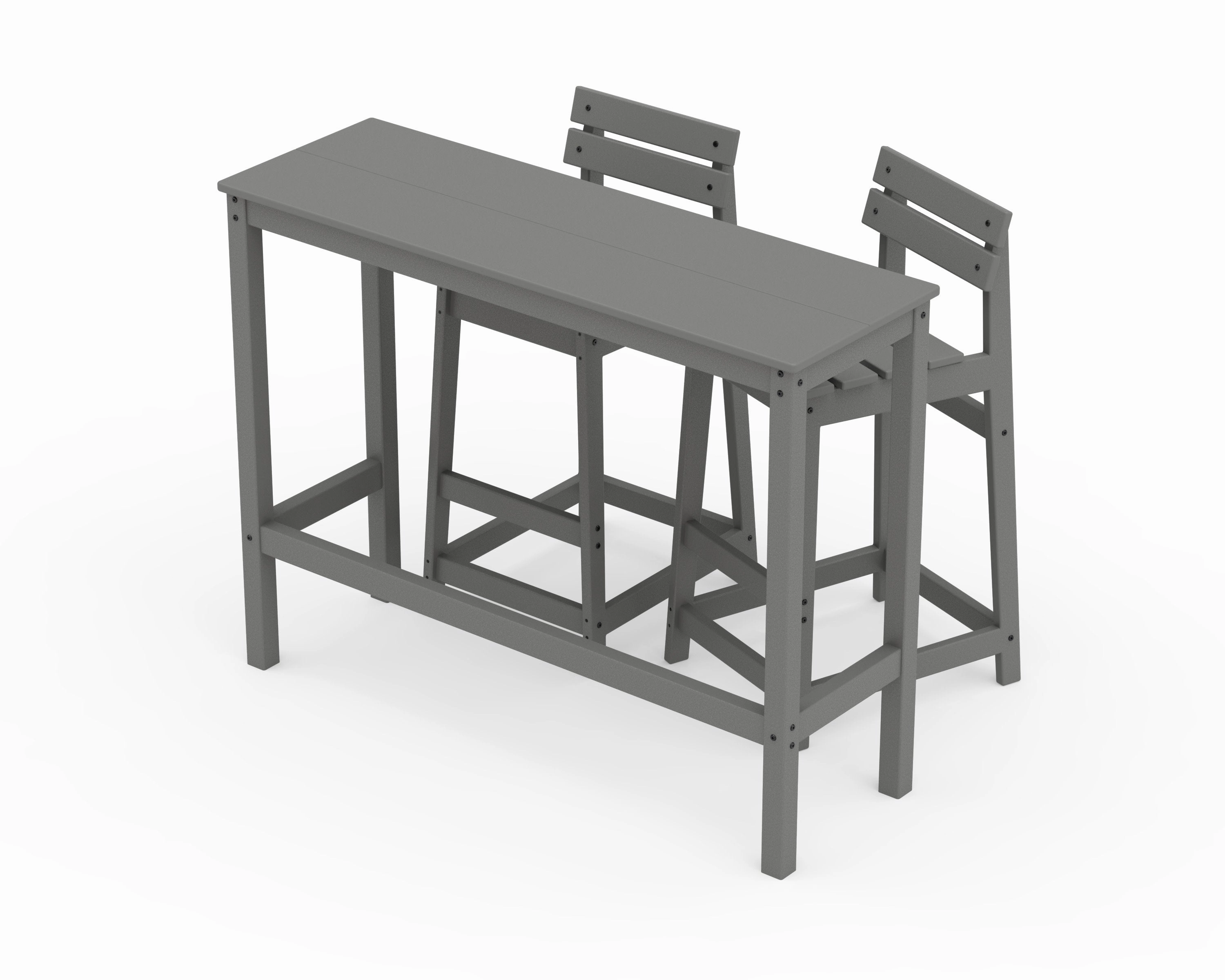 Modern Studio Plaza Lowback Bar Chair 3-Piece Balcony Set
