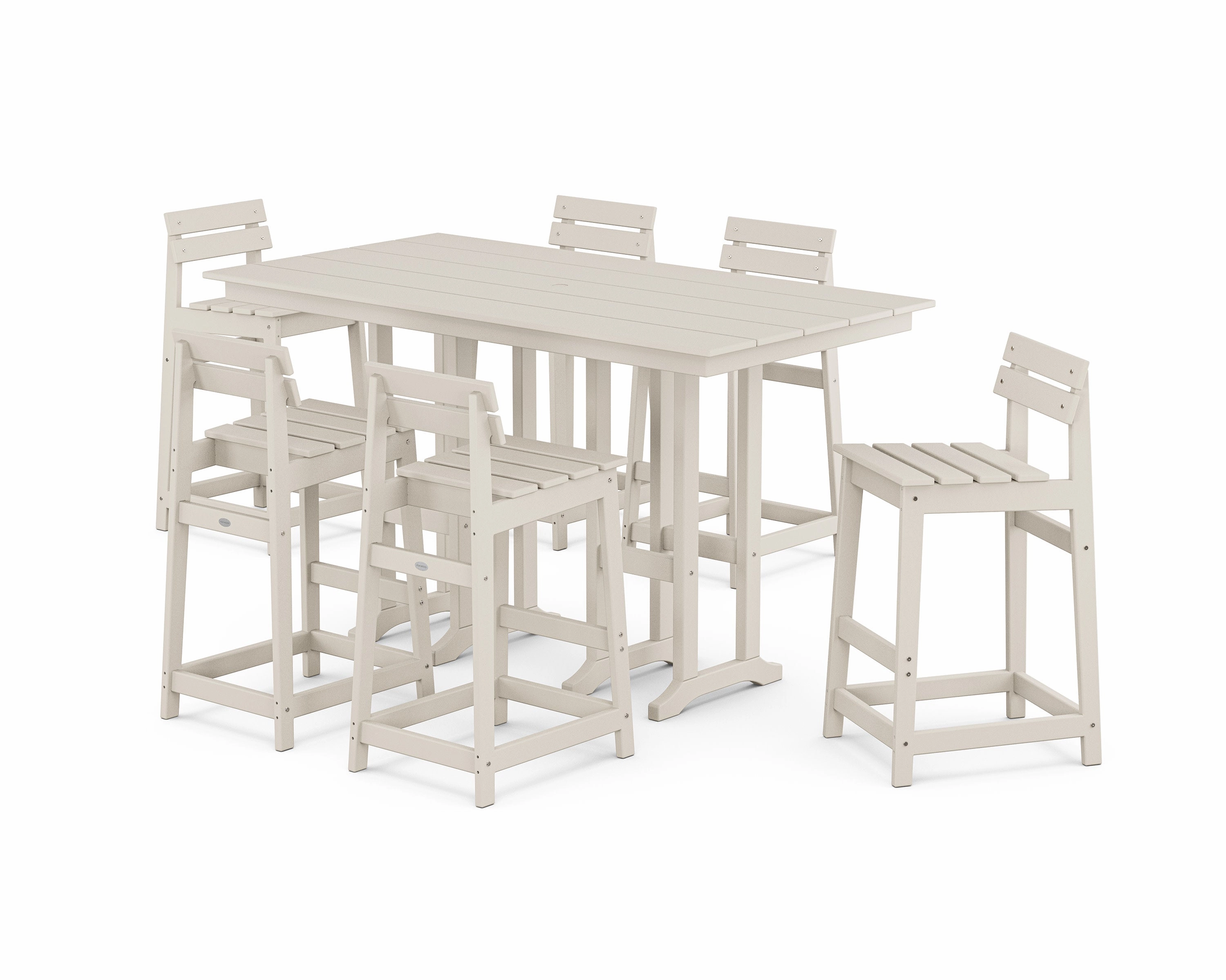 Modern Studio Plaza Lowback Bar Chair 7-Piece Set