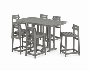Modern Studio Plaza Lowback Bar Chair 7-Piece Setoutdoor patio furniture set