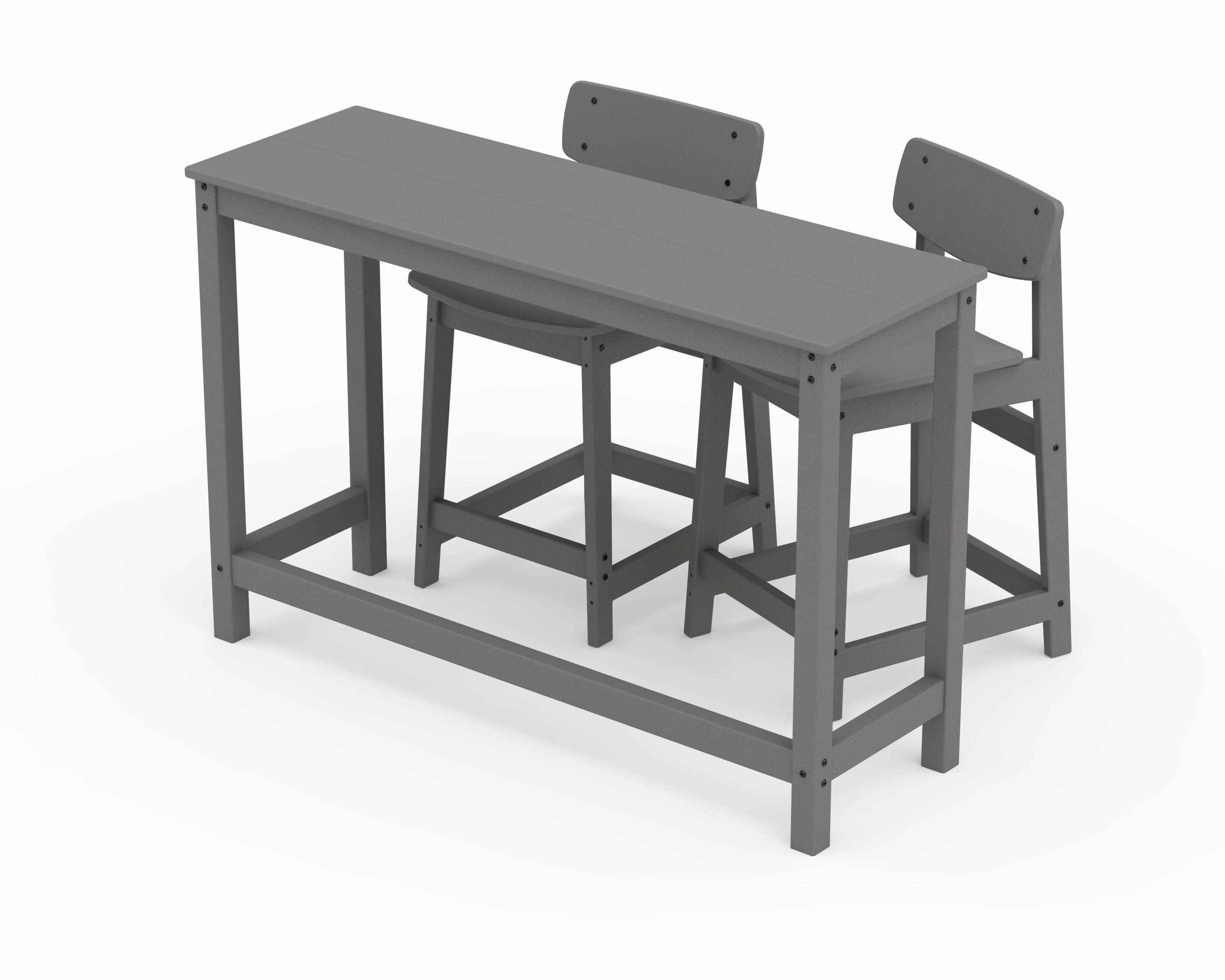 Modern Studio Urban Lowback Counter Chair 3-Piece Balcony Set