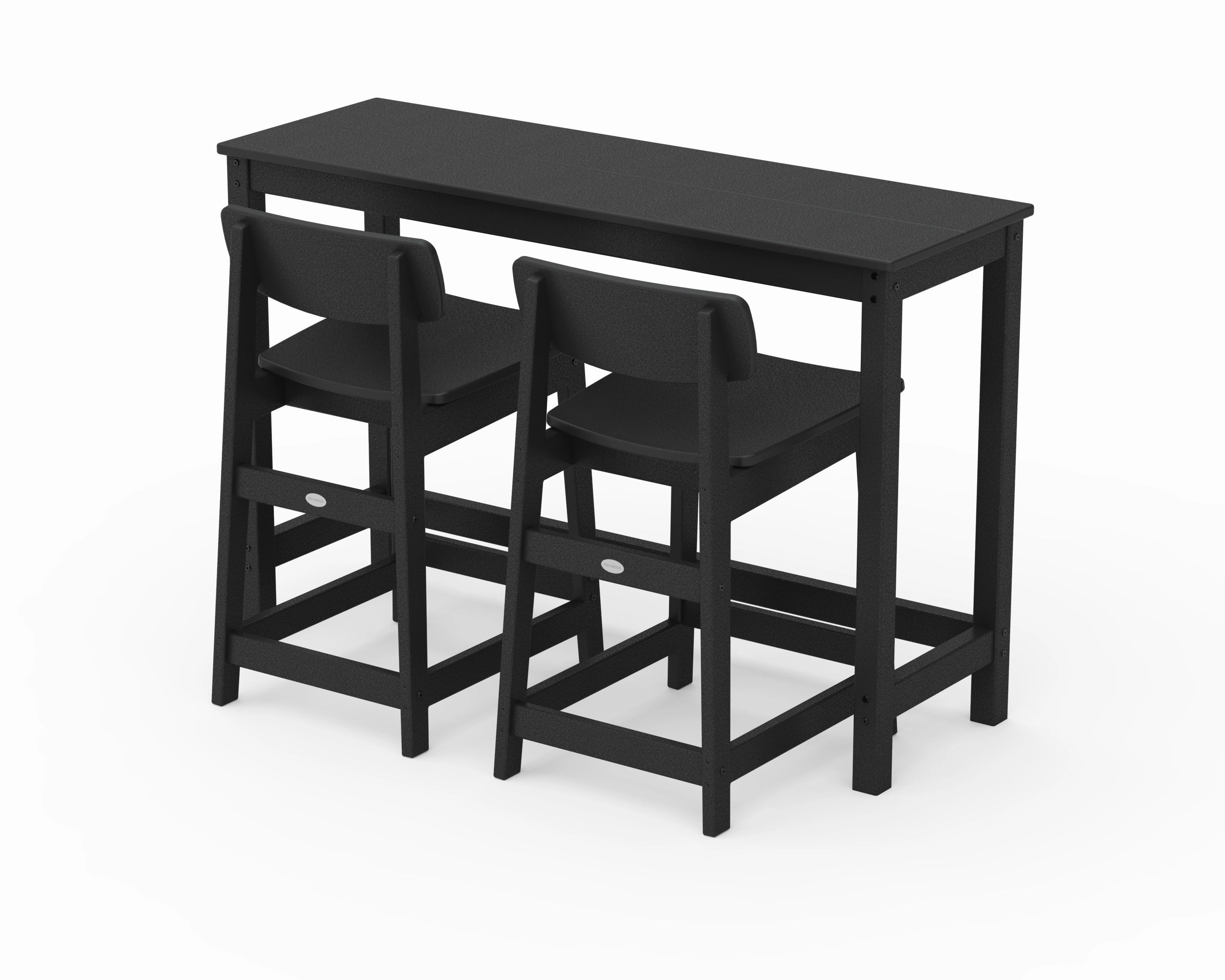 Modern Studio Urban Lowback Counter Chair 3-Piece Balcony Set
