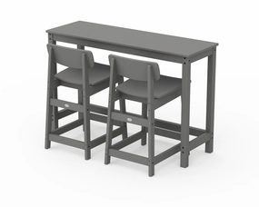 Modern Studio Urban Lowback Counter Chair 3-Piece Balcony Setoutdoor patio furniture set