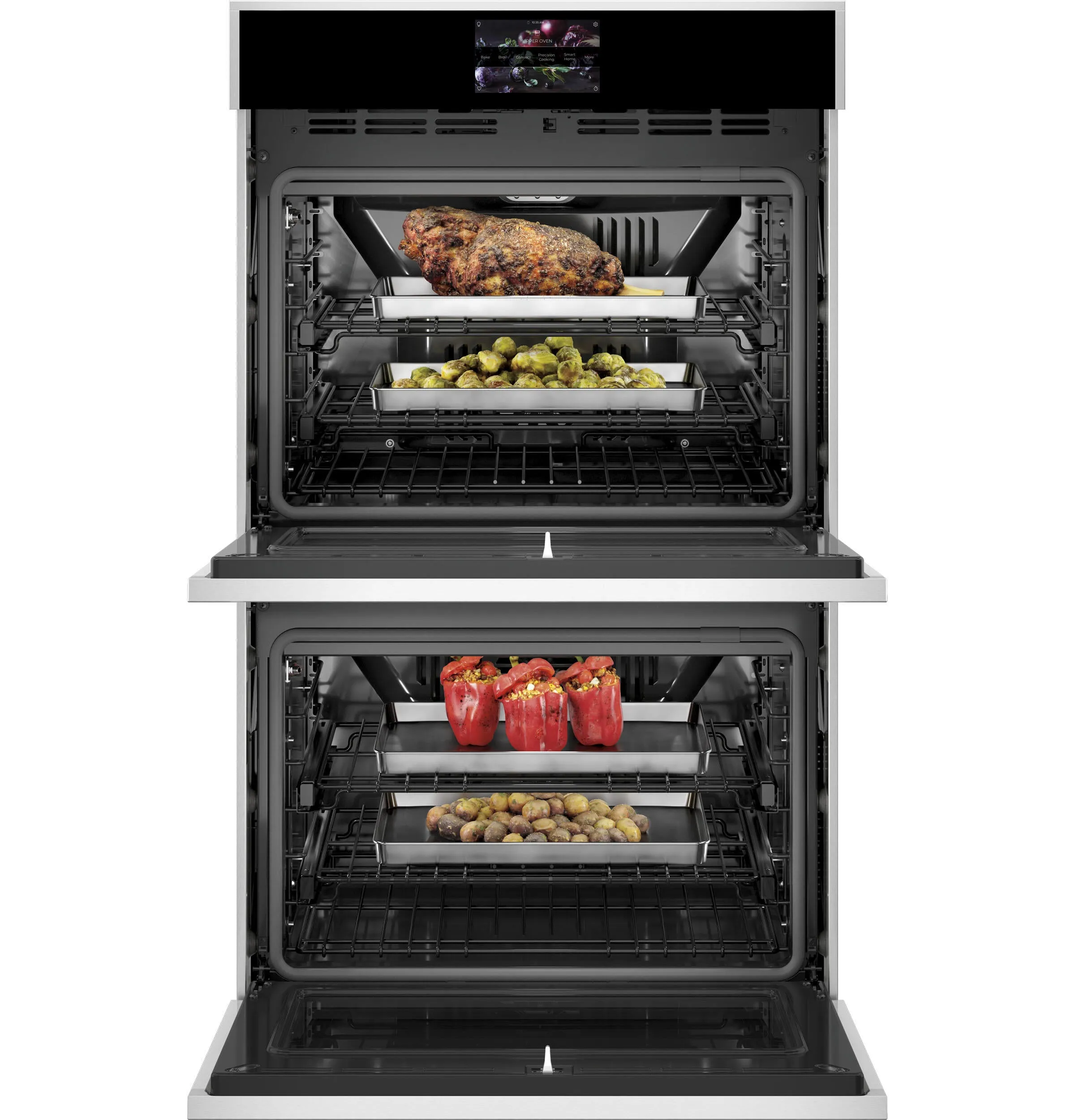 Monogram ZTDX1DSSNSS Monogram 30" Smart Electric Convection Double Wall Oven Minimalist Collection