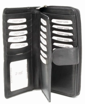 Monroe Nappa Leather Ladies 24Cc Purse | Black Hot Pick Deal Hot Deal Alert