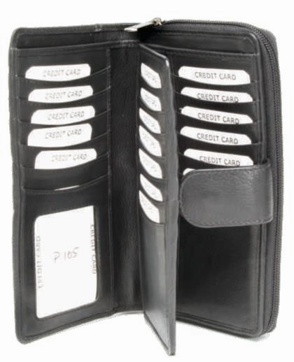 Monroe Nappa Leather Ladies 24Cc Purse | Black Hot Pick Deal Hot Deal Alert