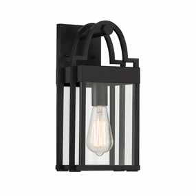Monroe One Light Wall Lantern Matte BlackOutdoor wall sconces with motion sensor