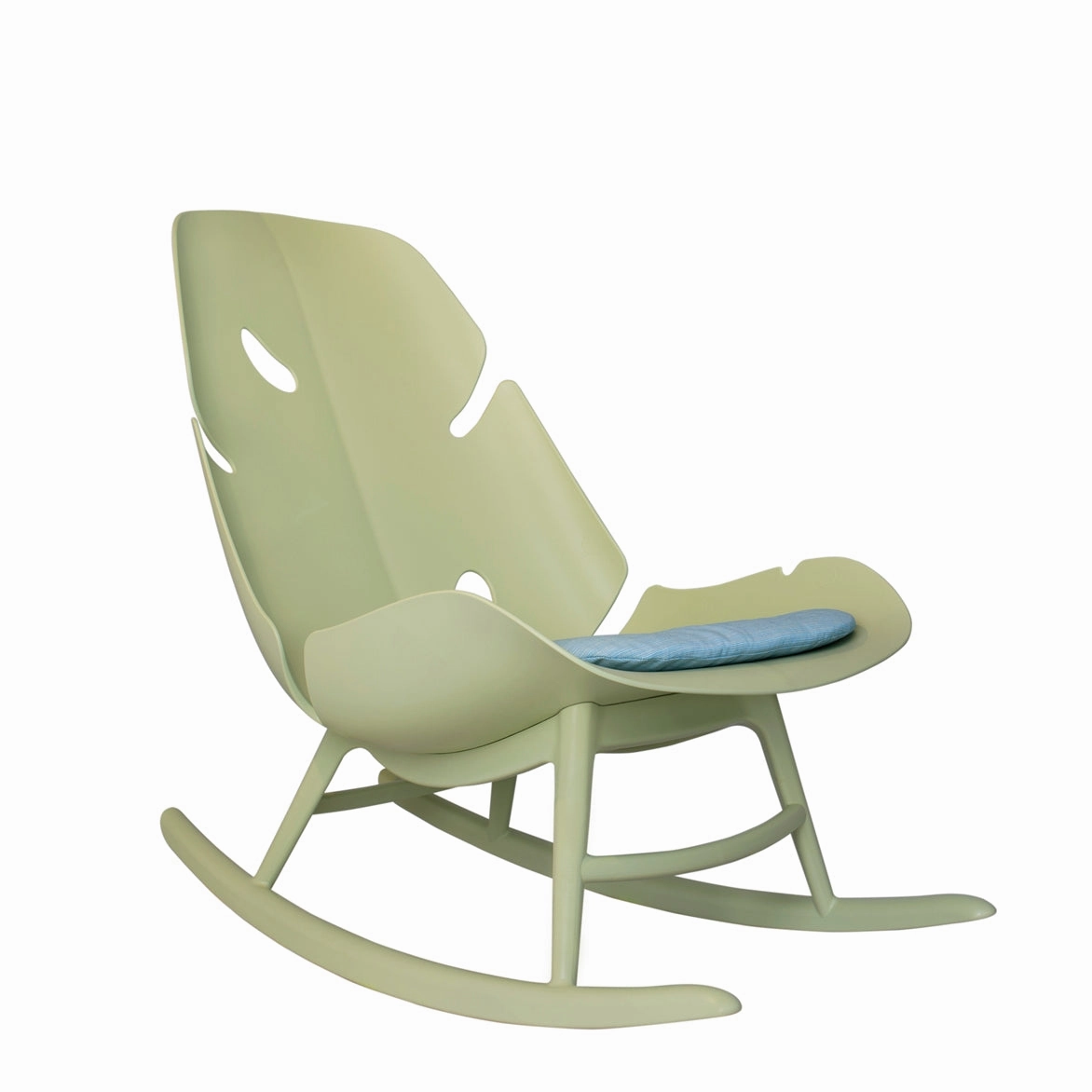 Monstera Outdoor Patio Rocking Chair Green