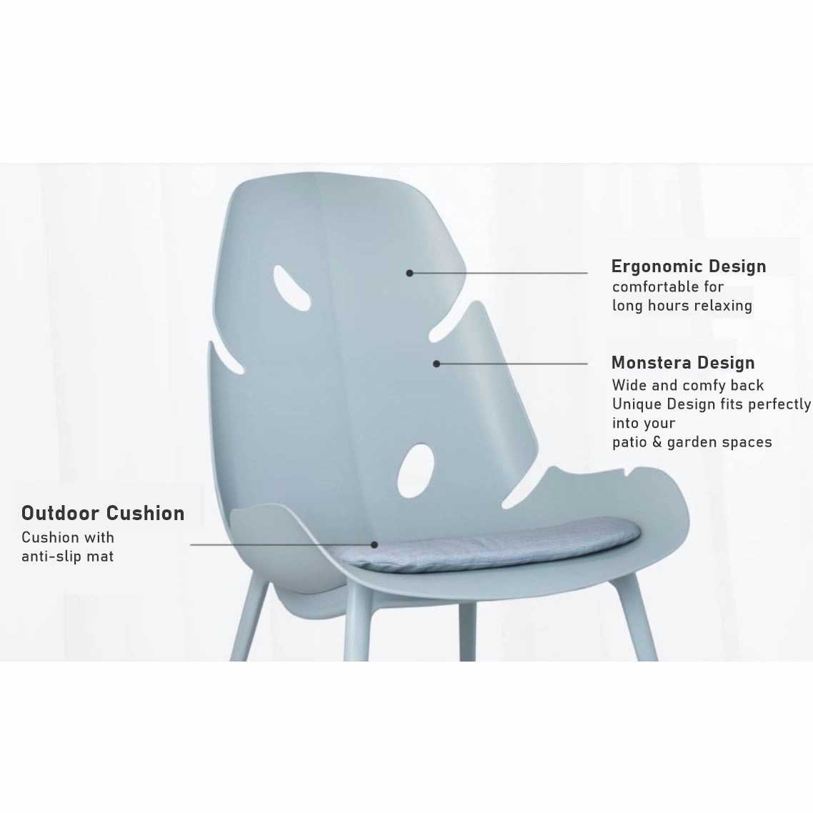 Monstera Outdoor Patio Rocking Chair Green