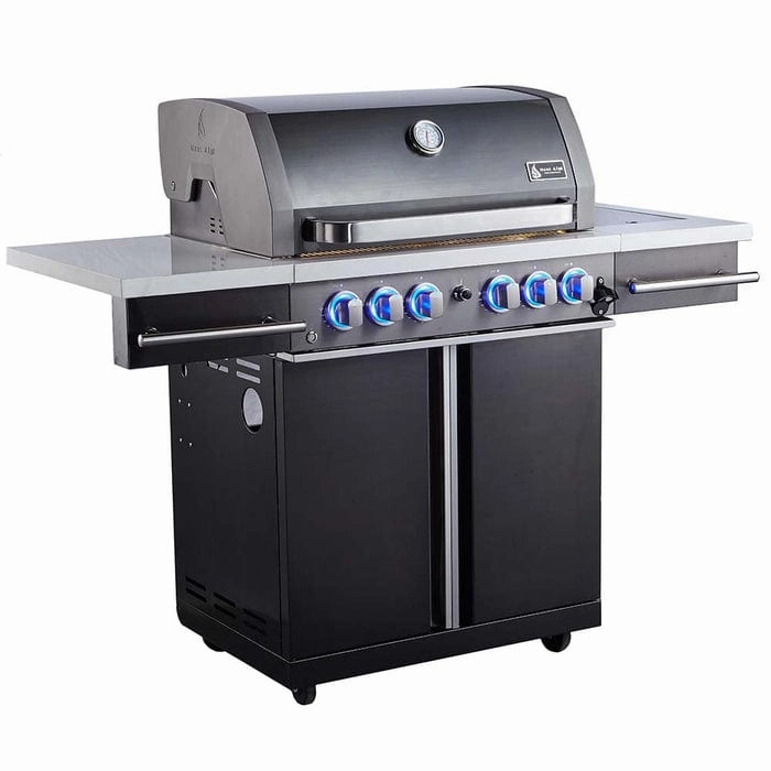 Mont Alpi 470 Supreme Black Stainless Steel Freestanding Gas Grill S-470