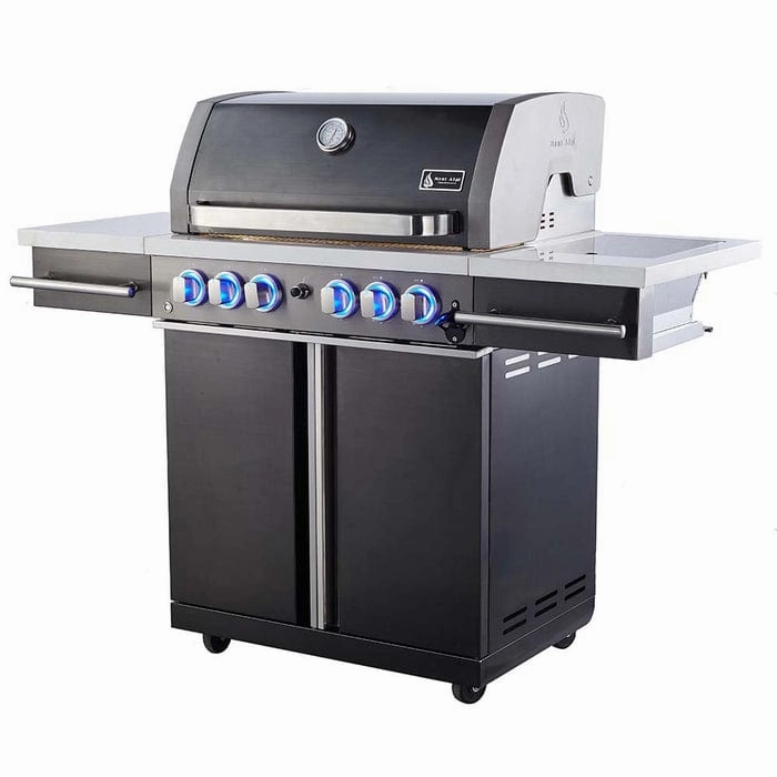 Mont Alpi 470 Supreme Black Stainless Steel Freestanding Gas Grill S-470