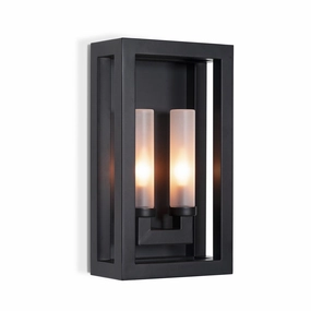 Montecito Two Light Wall Sconce BlackOutdoor wall sconces with motion sensor