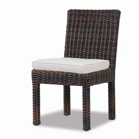 Montecito Wicker Armless Dining Chairoutdoor dining chair with armrests