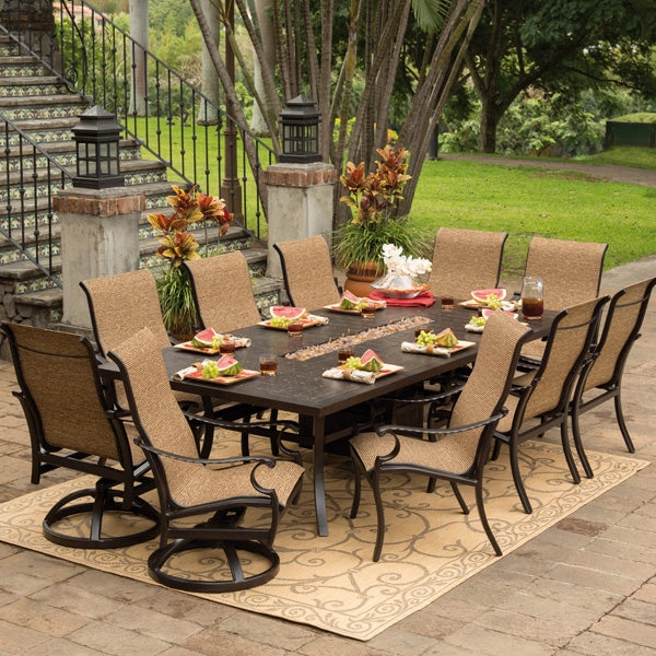 Monterey Sling Swivel Rocker Dining Chair