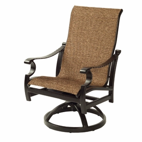 Monterey Sling Swivel Rocker Dining Chaircast aluminum patio dining set