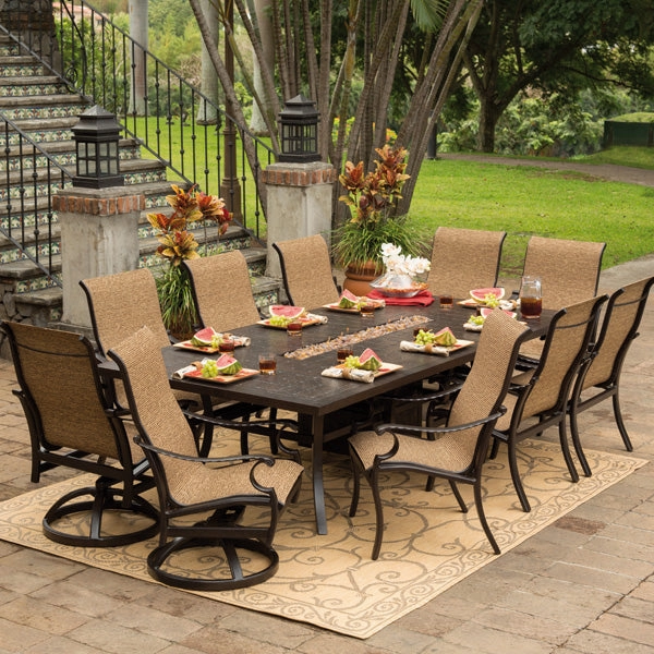 Monterey Sling Swivel Rocker Dining Chair
