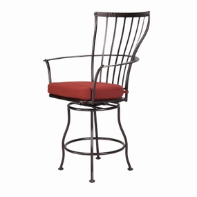 Monterra Swivel Bar Stool With Armsrust-proof wrought iron garden set
