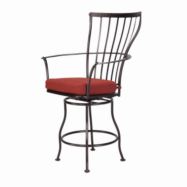 Monterra Swivel Counter Stool With Armsrust-proof wrought iron garden set