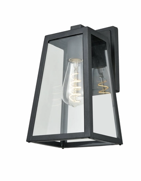Moraine Outdoor One Light Outdoor Wall Sconce Black w/Clear GlassOutdoor wall sconces with motion sensor