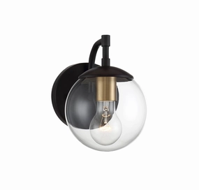 Moutd One Light Outdoor Wall Sconce Oil Rubbed Bronze with Natural BrassOutdoor wall sconces with motion sensor