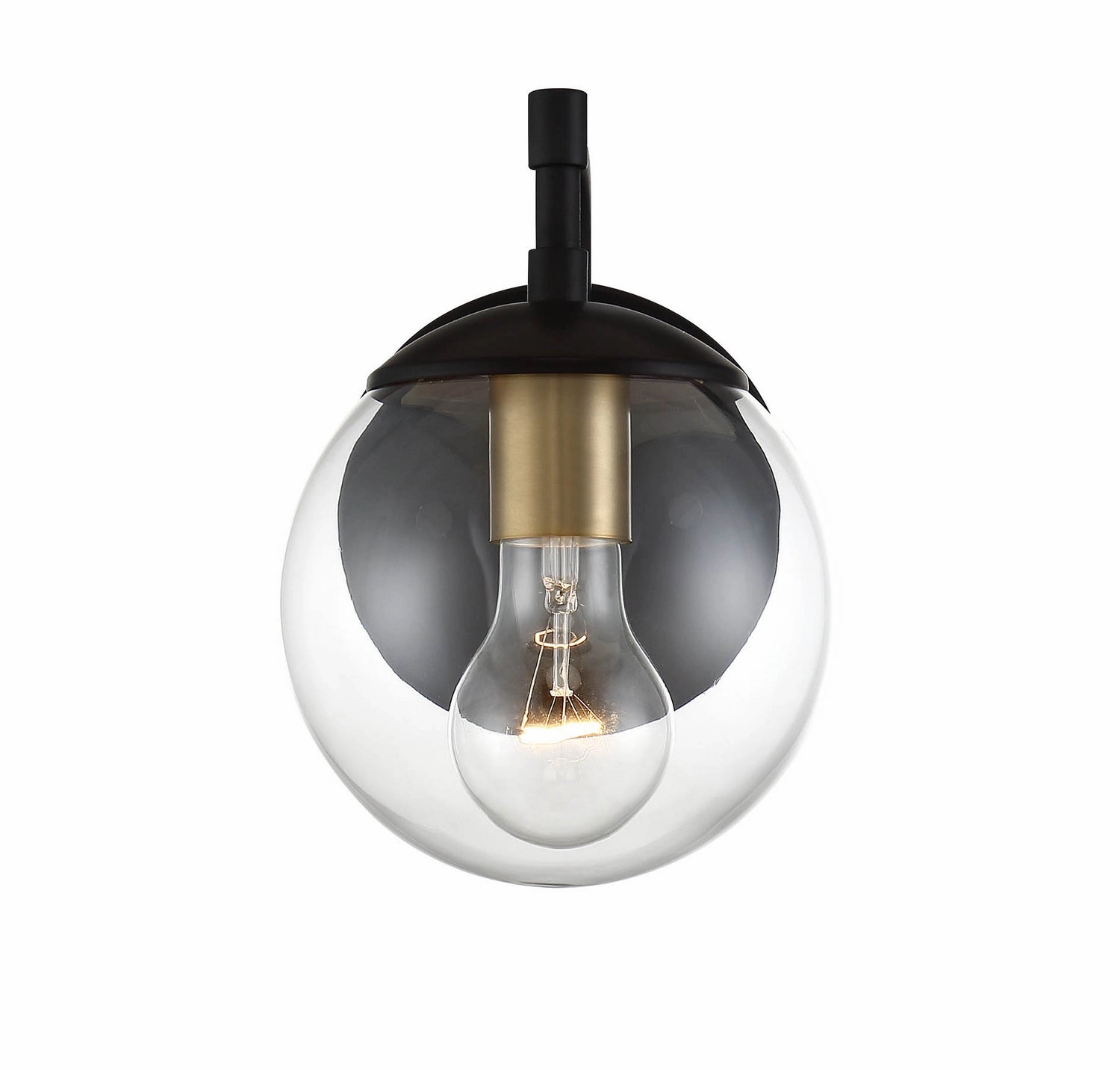 Moutd One Light Outdoor Wall Sconce Oil Rubbed Bronze with Natural Brass