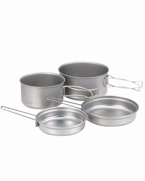 Multi Compact Cookset Titanium essential outdoor cooking accessories kit