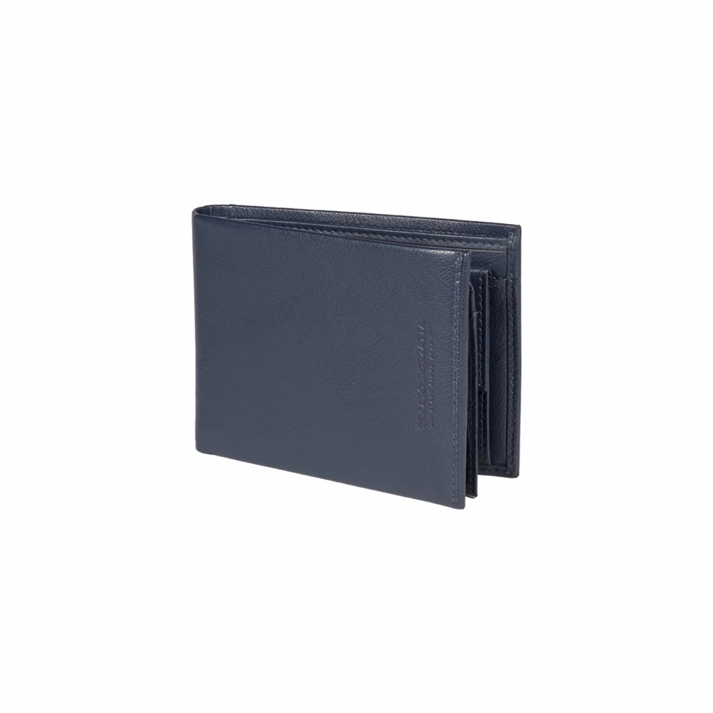 Renato Borzatta Leather Bifold Men'S Wallet Blue Instant Savings Deal