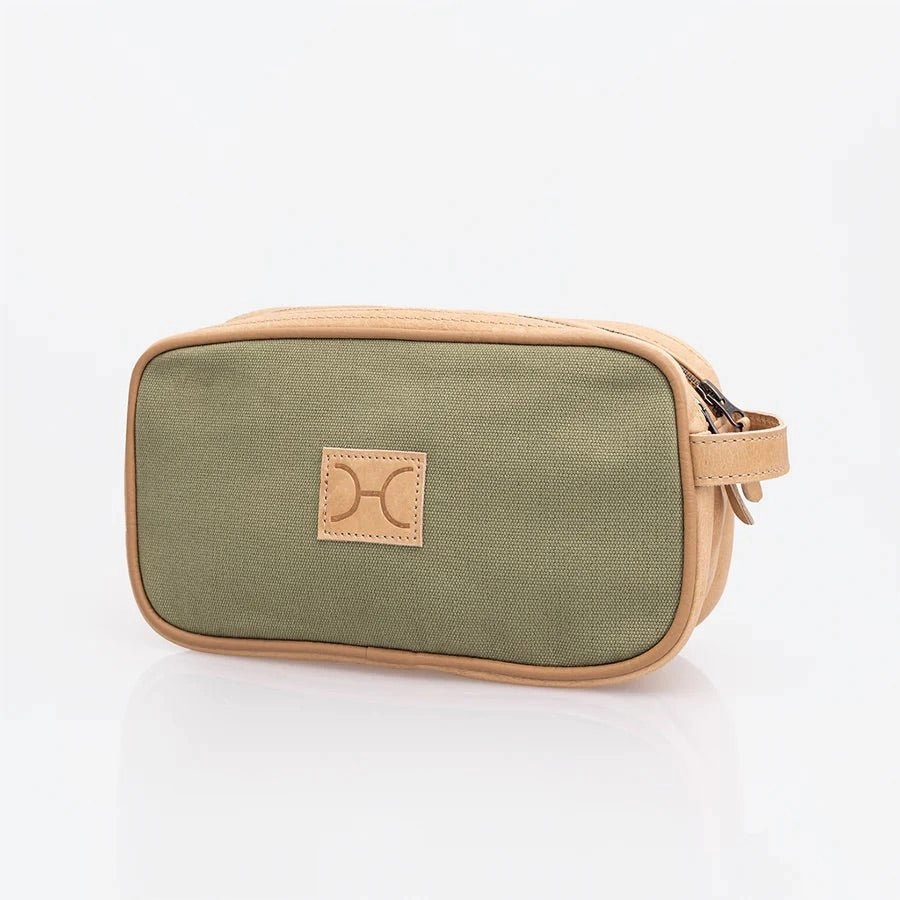 Hot Discount Deal Thandana Mens Double Zip Vanity Wax Canvas Case
