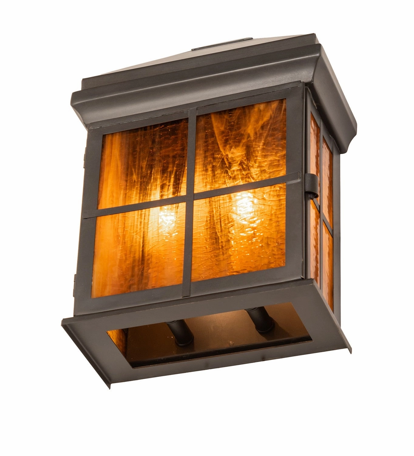 Myles Two Light Wall Sconce Craftsman Brown