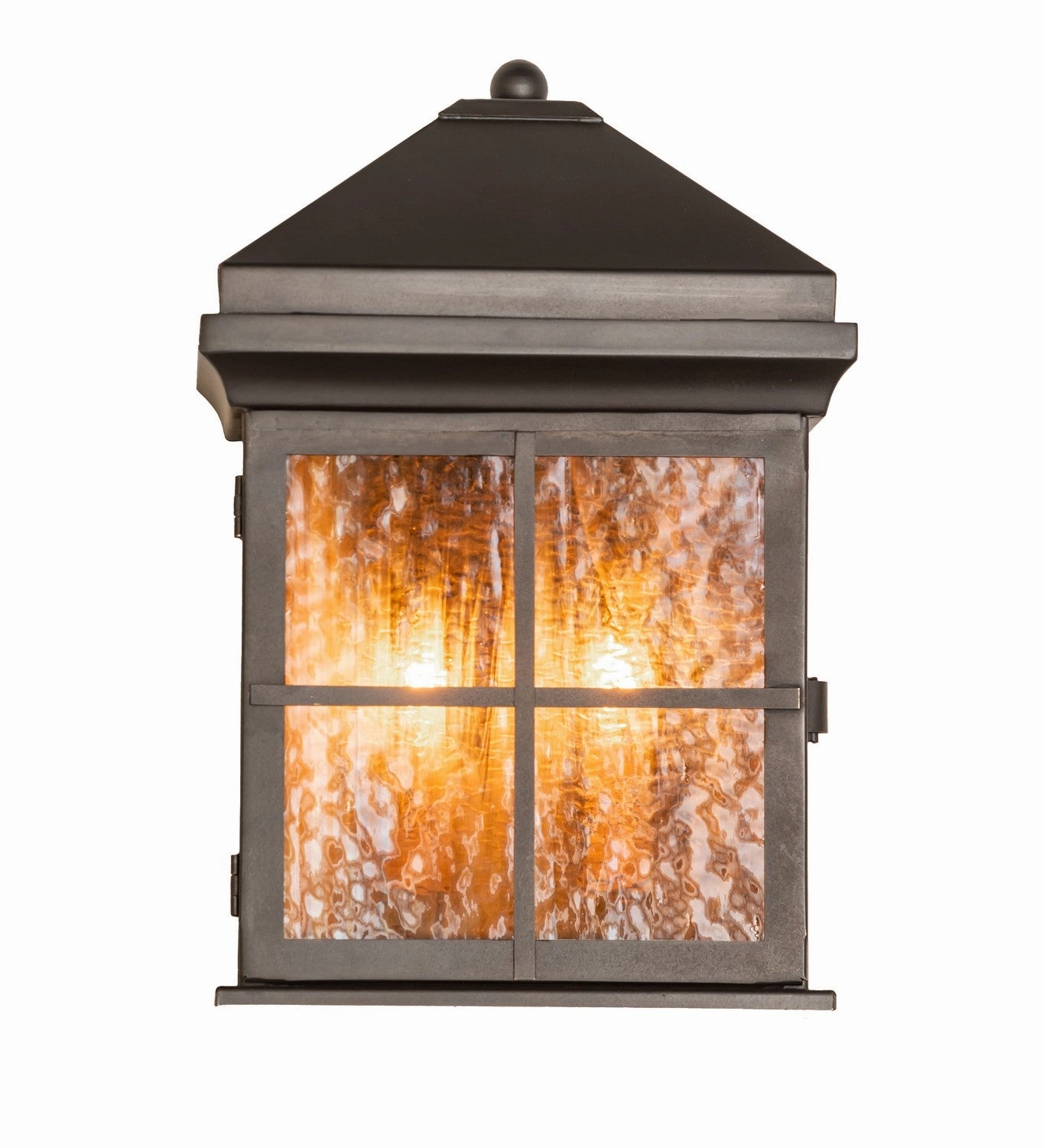 Myles Two Light Wall Sconce Craftsman Brown