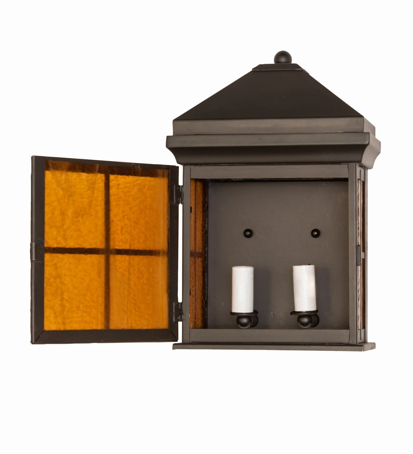 Myles Two Light Wall Sconce Craftsman Brown