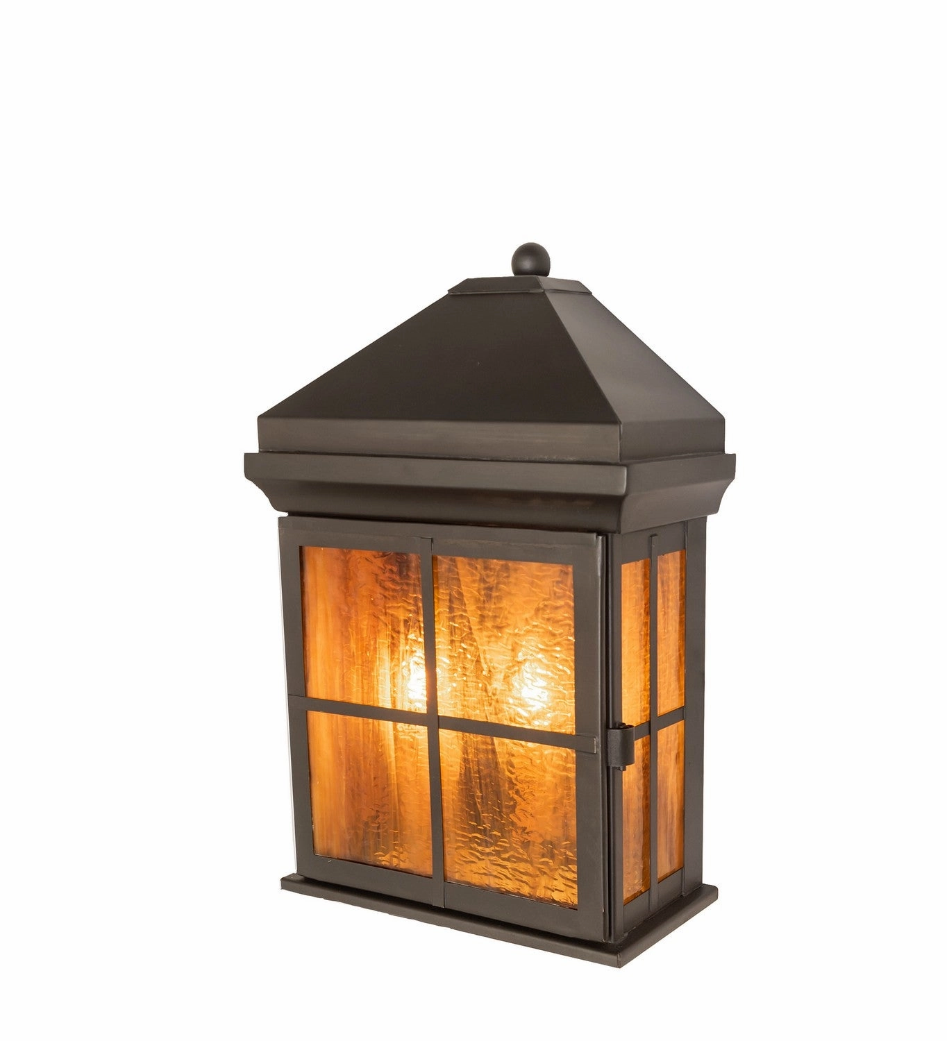 Myles Two Light Wall Sconce Craftsman Brown
