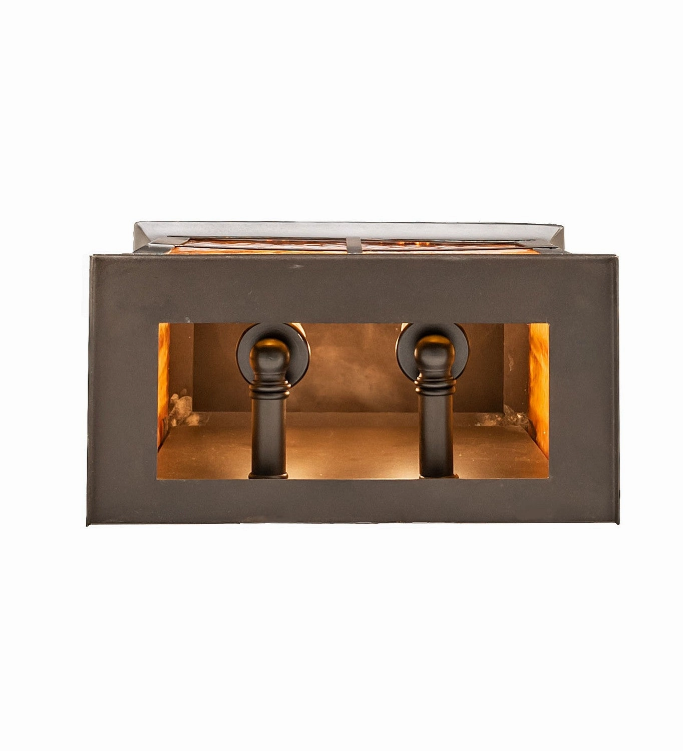 Myles Two Light Wall Sconce Craftsman Brown