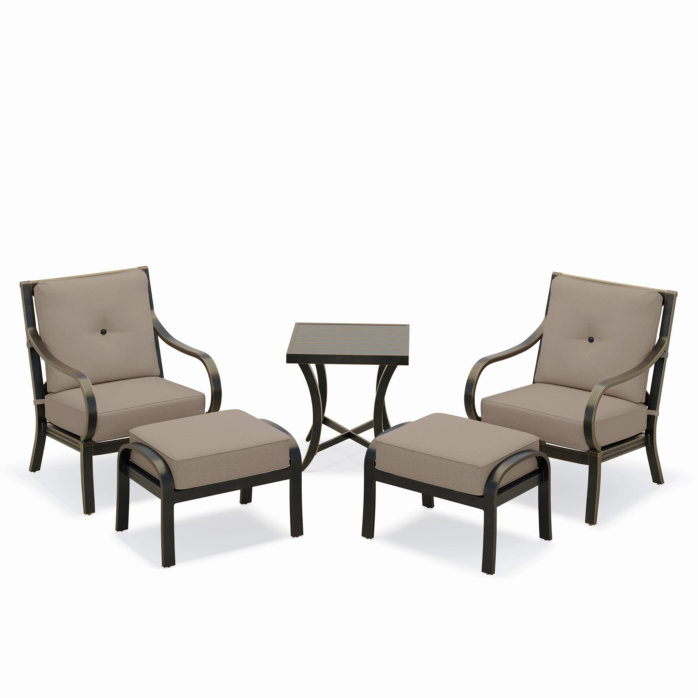 Napili 5 Piece Club Ottoman Setaluminum alloy outdoor sofa set