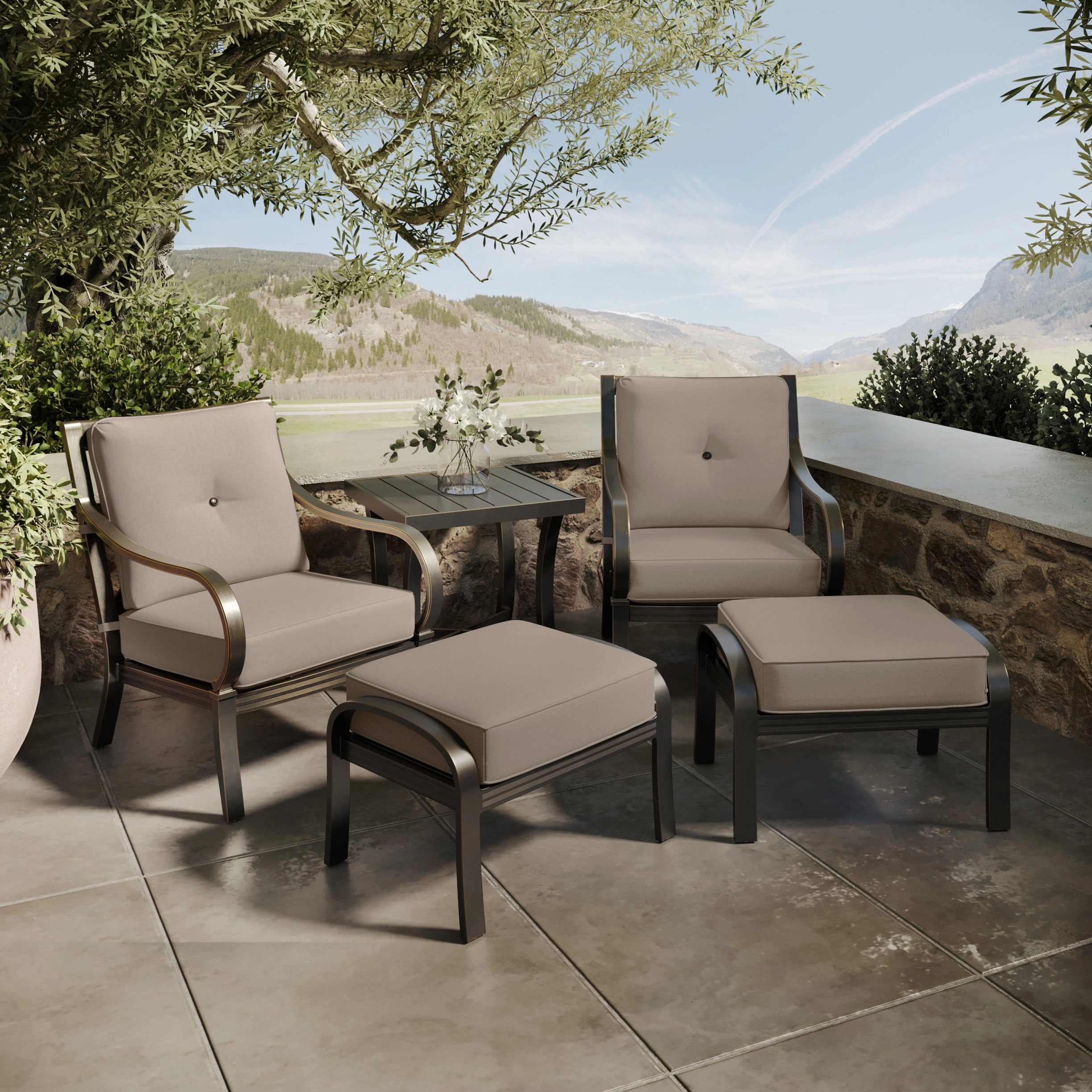 Napili 5 Piece Club Ottoman Set
